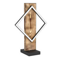 LED-TISCHLEUCHTE BOYAL 30,0/15,0/42,5 cm   - Schwarz/Weiß, Natur, Holz/Kunststoff (30,0/15,0/42,5cm) - Eglo