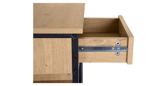 SERVIERWAGEN Naturfarben, Schwarz  - Schwarz/Naturfarben, Trend, Holzwerkstoff/Kunststoff (50/37/91cm) - Xora