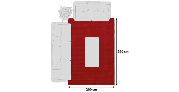 HOCHFLORTEPPICH 200/290 cm Bellevue  - Terracotta, Basics, Textil (200/290cm) - Novel