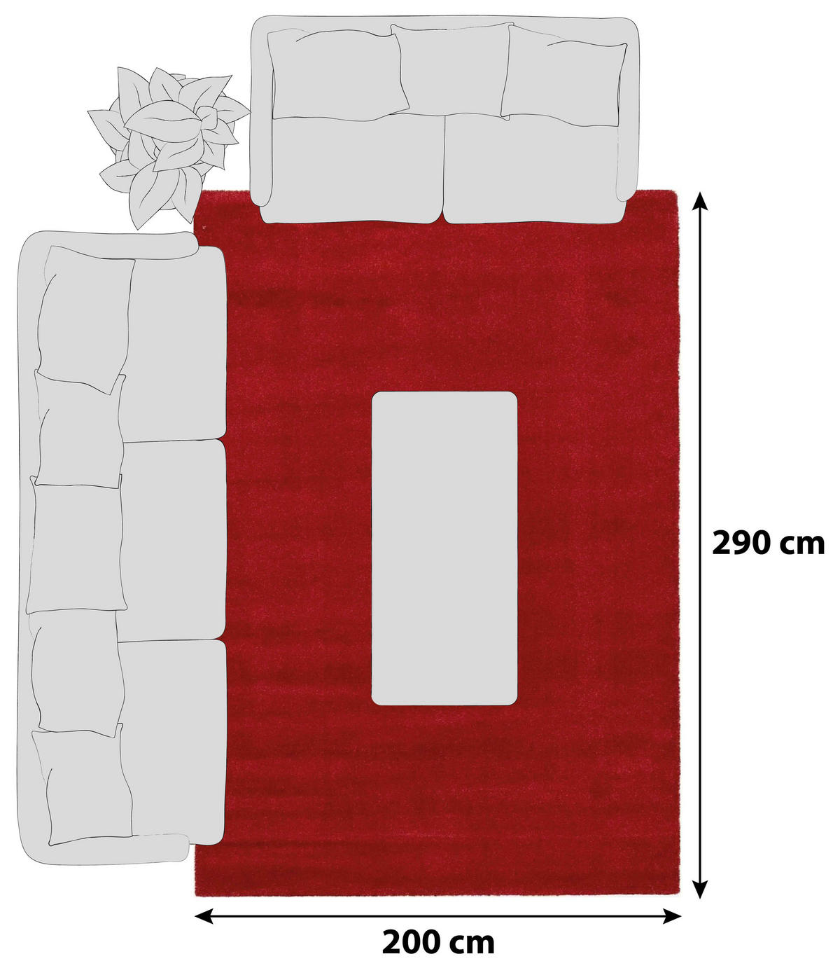 HOCHFLORTEPPICH 200/290 cm Bellevue Terracotta  - Terracotta, Basics, Textil (200/290cm) - Novel