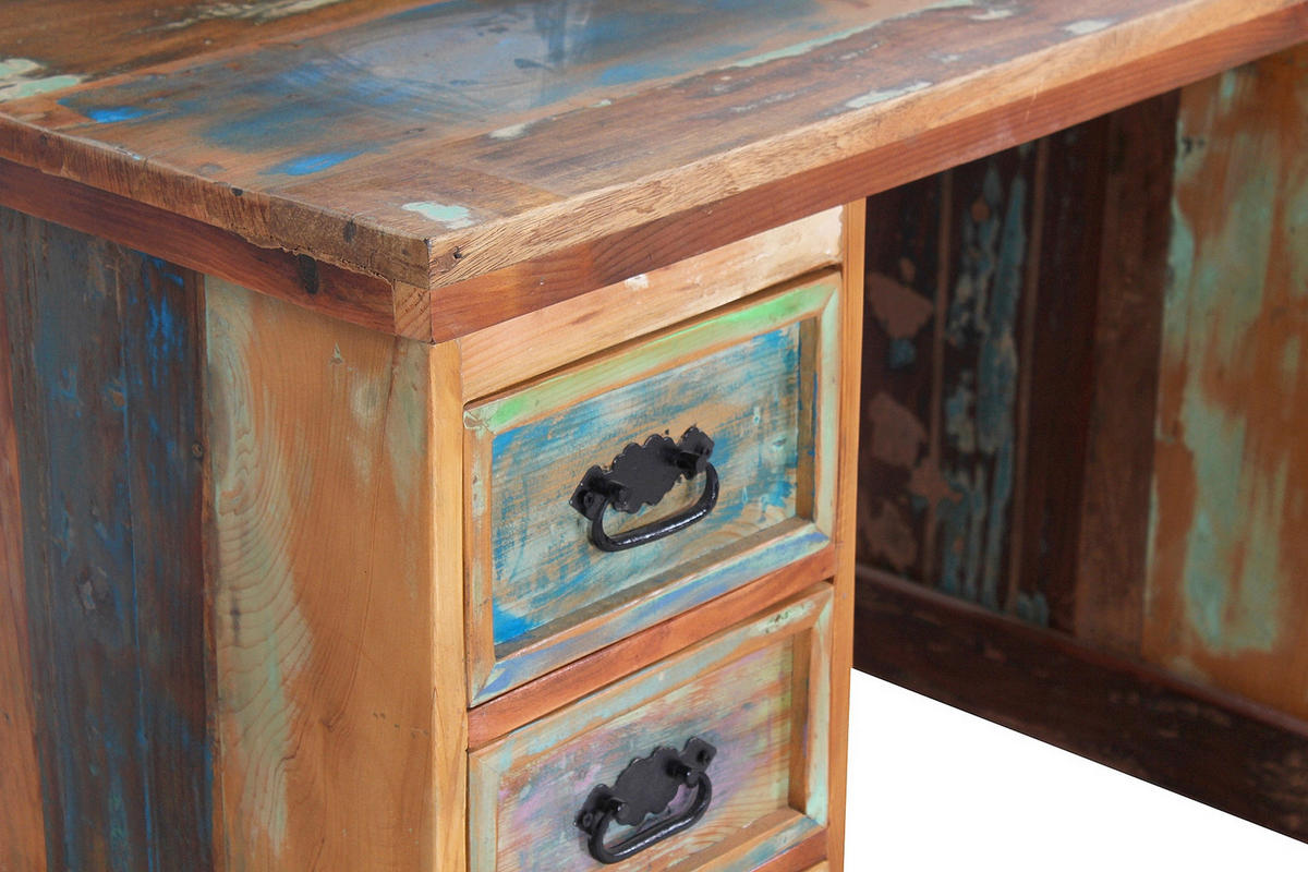 SCHREIBTISCH 132/90/65 cm  in Multicolor  - Multicolor/Schwarz, MODERN, Holz/Metall (132/90/65cm) - MID.YOU