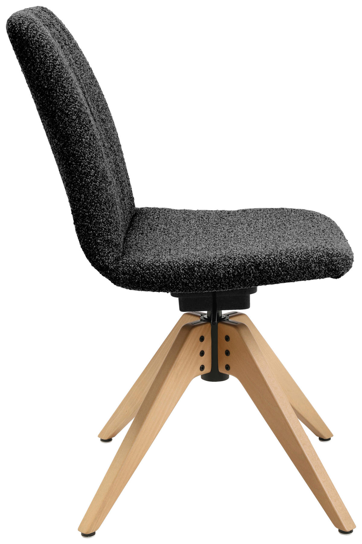 STUHL  in Flachgewebe  - Eichefarben/Anthrazit, Design, Holz/Textil (46/82,5-85,25/55cm) - Johann Jakob