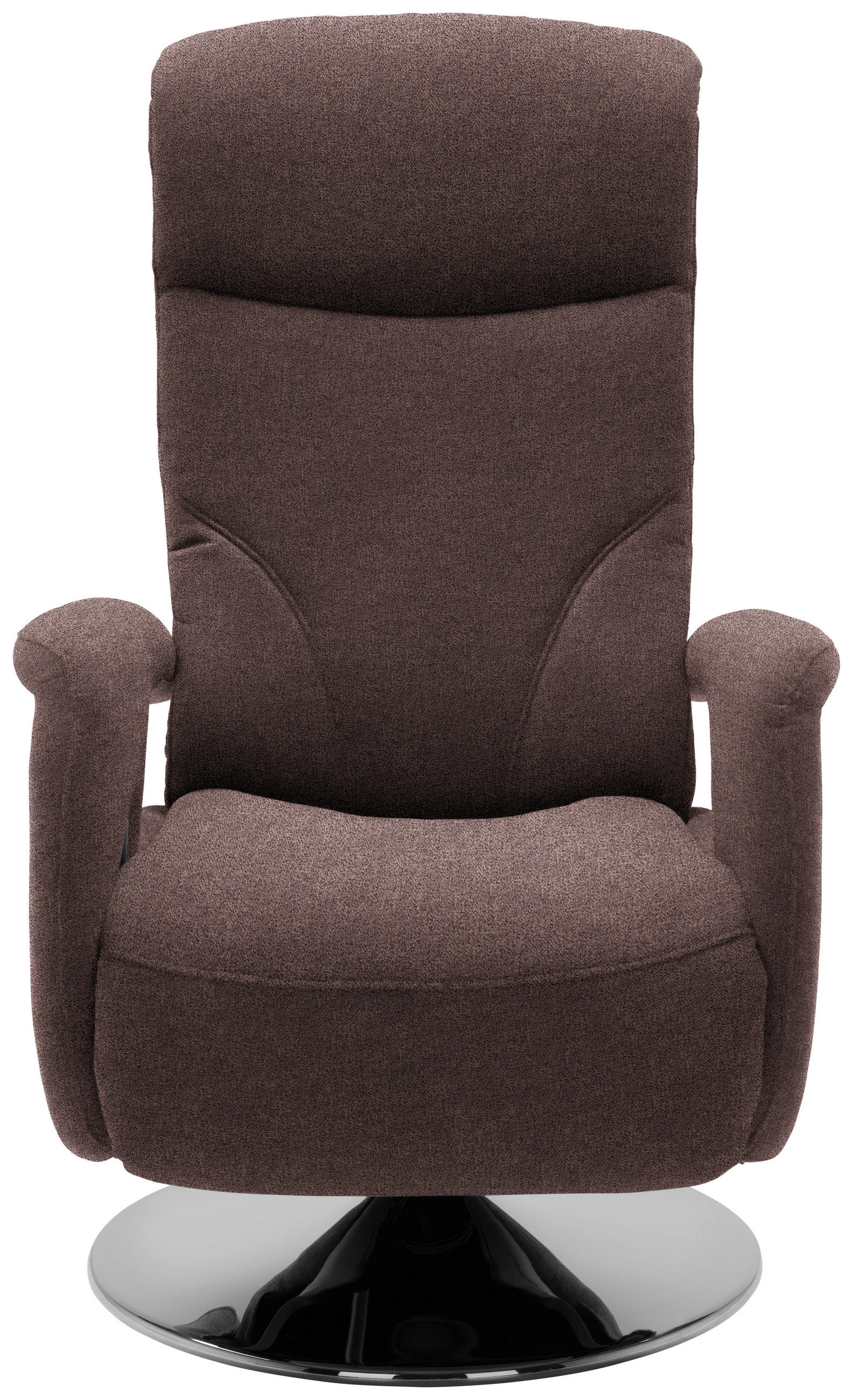 RELAXAČNÉ KRESLO, textil, hnedá - hnedá/chrómová, Design, kov/textil (71/110/83cm) - Dieter Knoll