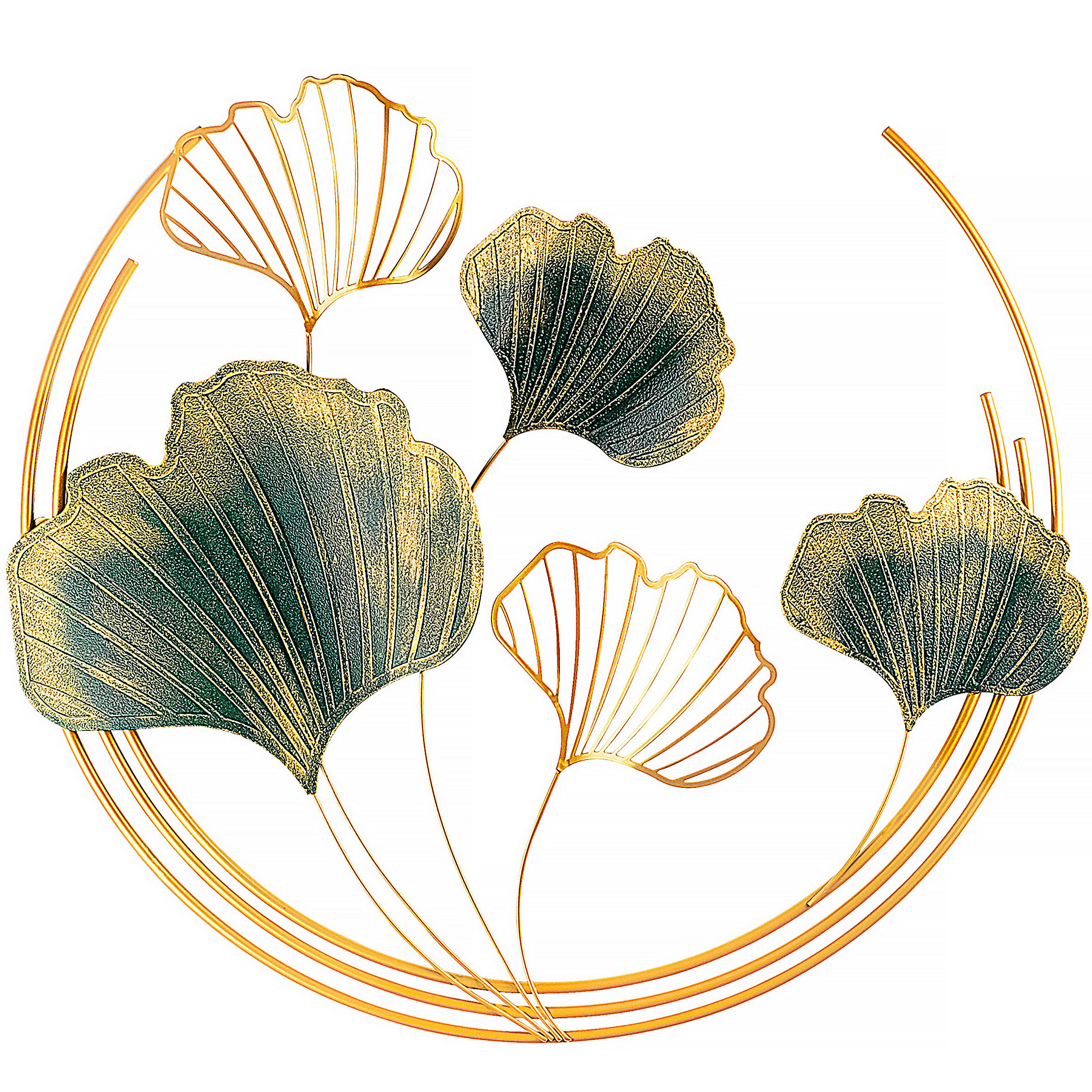 METALLBILD  - Goldfarben/Grün, Basics, Metall (70/70cm)