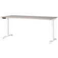 SCHREIBTISCH 180/80/72-118 cm  in Kaschmir, Weiß  - Kaschmir/Weiß, MODERN, Holzwerkstoff/Metall (180/80/72-118cm) - Novel