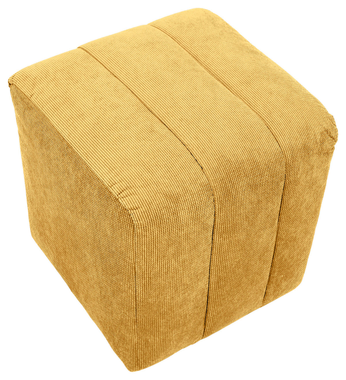 HOCKER in Textil Gelb  - Gelb/Schwarz, Design, Kunststoff/Textil (43/50/43cm) - Novel