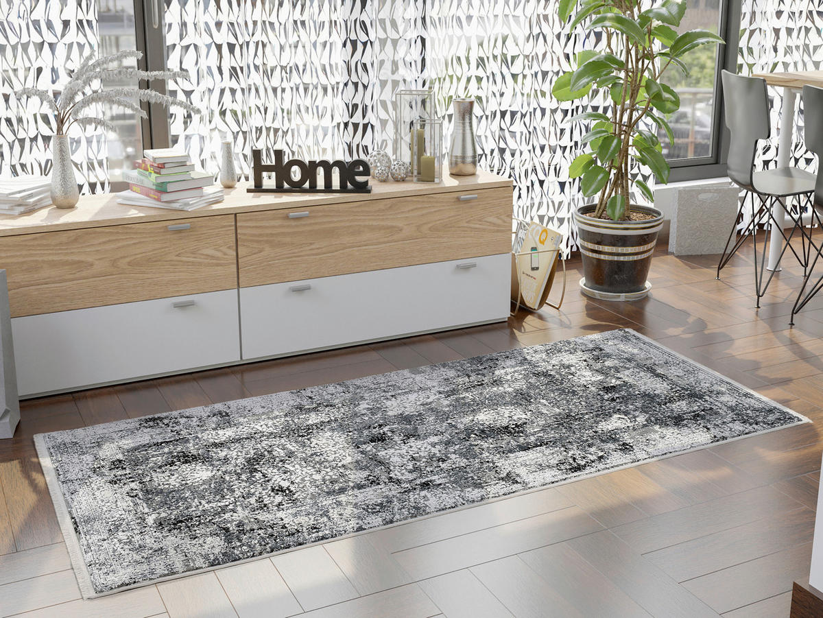 LÄUFER 80/250 cm Avignon  - Dunkelgrau, Design, Textil (80/250cm) - Dieter Knoll