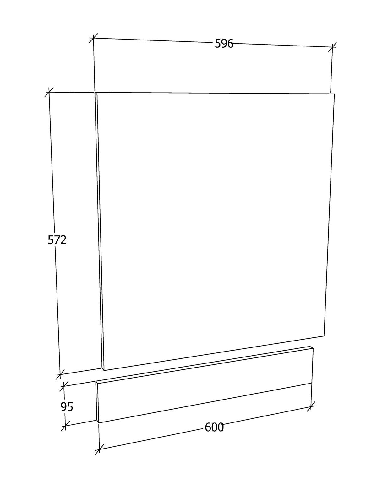 FRONT DISKMASKIN 60/67/2 cm  i vit  - vit, Klassisk, trämaterial (60/67/2cm) - MID.YOU