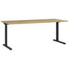 SCHREIBTISCH  in Schwarz, Eichefarben  - Eichefarben/Schwarz, KONVENTIONELL, Holzwerkstoff/Metall (180/70/80cm) - Germania