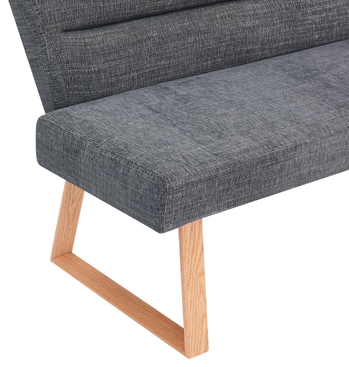 KLUPA KUTNA  boje hrasta, tamno siva  drvo, metal, tekstil      - boje hrasta/tamno siva, Moderno, drvo/metal (162-204/82/61cm) - Livetastic