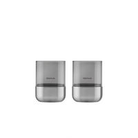 WINDLICHTSET Grau, Edelstahlfarben 7/9,5 cm  - Edelstahlfarben/Grau, Design, Glas/Metall (7/9,5cm) - Blomus