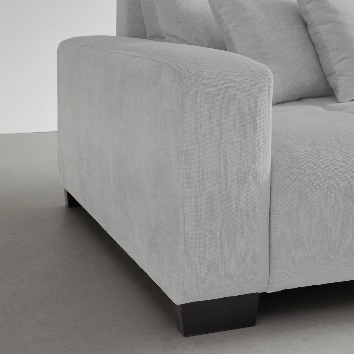 BIG SOFFA i silver  - silver/svart, Modern, trä (246/93/124cm) - MID.YOU