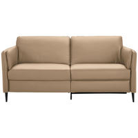3-SITZER-SOFA in Leder Hellbraun  - Hellbraun/Schwarz, Design, Leder/Metall (190/84/99cm) - Dieter Knoll