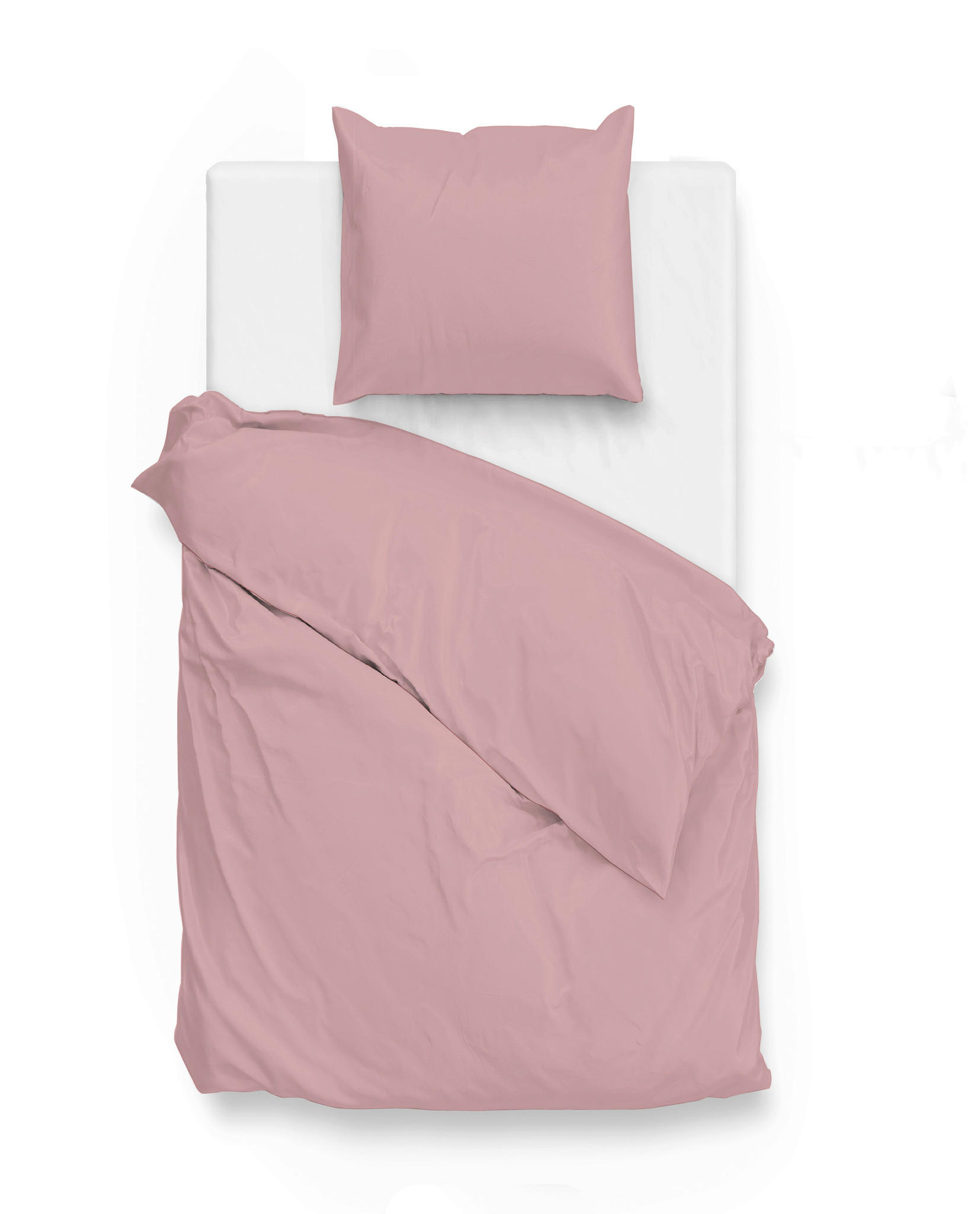BETTWÄSCHE 2-teilig Satinado Makosatin 135/200 cm  - Rosa, Basics, Textil (135/200cm)