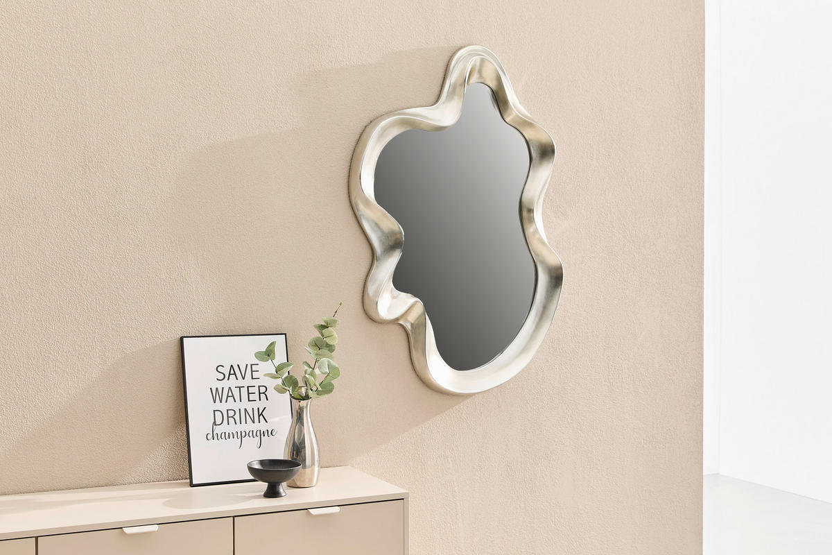 WANDSPIEGEL 65/104/7 cm  - Silberfarben, Design, Glas/Holzwerkstoff (65/104/7cm) - Novel