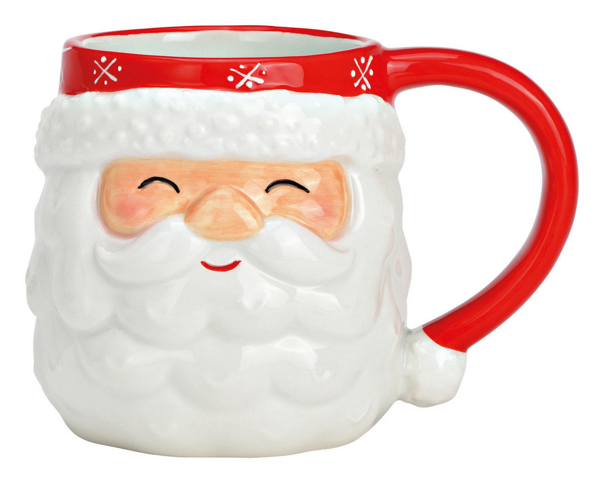 TASSENSET 6-teilig  - Rot/Weiß, Design, Keramik (15/10/9cm)