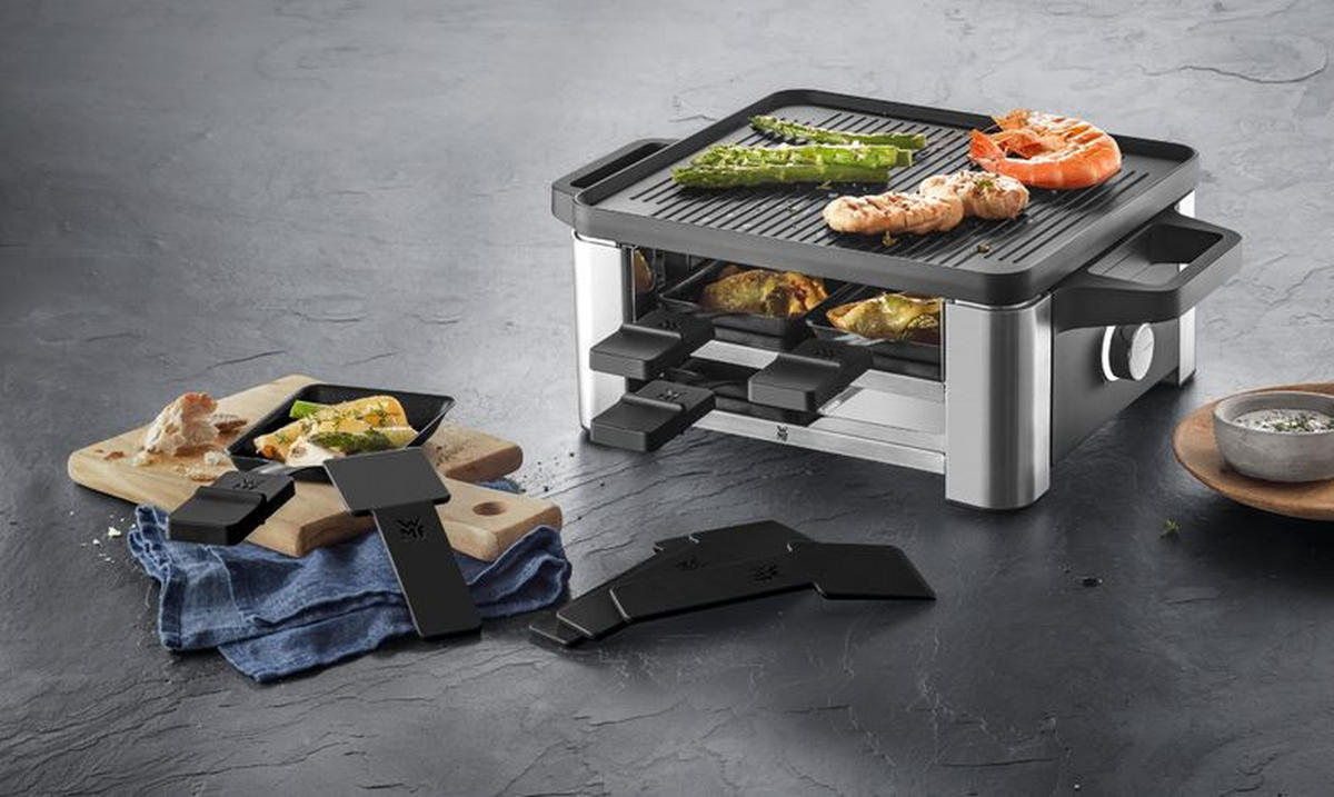 RACLETTE-GRILL Lono  - Silberfarben/Schwarz, Design, Metall - WMF