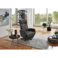 DREHSTUHL  in Mikrofaser Anthrazit  - Anthrazit/Schwarz, Konventionell, Textil/Metall (71/110/82cm) - Sit & More