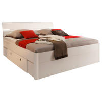 TÁROLÓS ÁGY 140/200 cm  fehér  - fehér, Modern, faalapú anyag (140/200cm) - MID.YOU