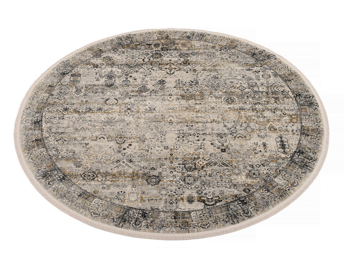WEBTEPPICH 160 cm Toulon Grau, Goldfarben  - Goldfarben/Grau, LIFESTYLE, Textil (160cm) - Dieter Knoll