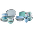 KOMBISERVICE Blau, Grün, Blaugrau AQUA SABBIA 24-teilig 6 Personen  - Blau/Blaugrau, Trend, Keramik - Novel