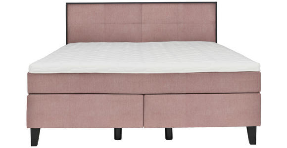 BOXSPRINGBETT 160/200 cm  in Rosa  - Schwarz/Rosa, Design, Holz/Textil (160/200cm) - Hom`in