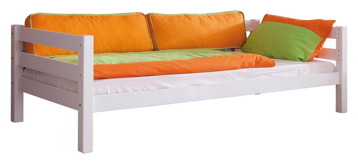 SPIELBETT Buche massiv 90/200 cm Weiß  - Weiß, Design, Holz (90/200cm) - MID.YOU