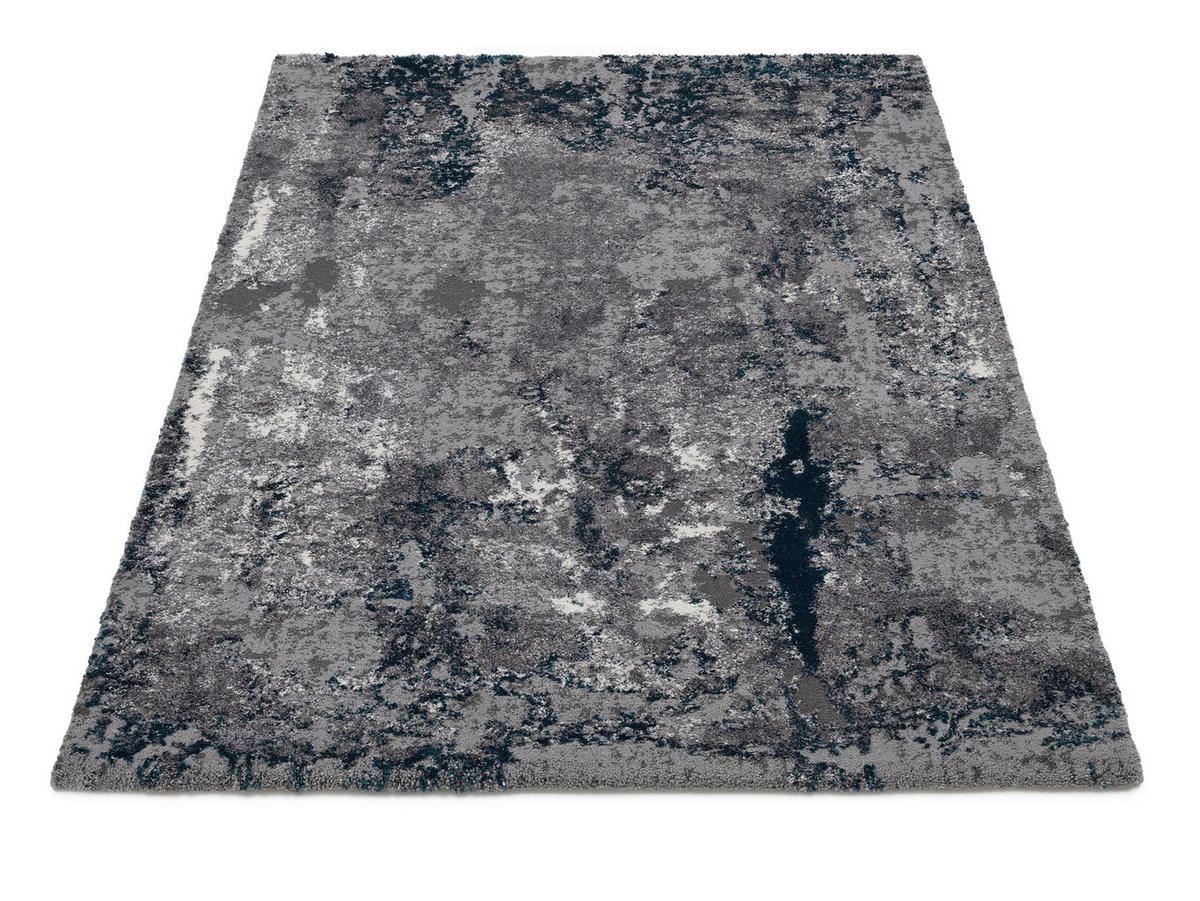 VINTAGE-TEPPICH 80/150 cm Timeline Quantum Grau, Petrol  - Petrol/Grau, Design, Textil (80/150cm) - Novel