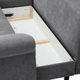 ECKSOFA Grau Flachgewebe  - Schwarz/Grau, Design, Kunststoff/Textil (175/278cm) - Xora