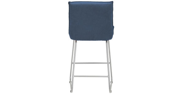 TRESENSTUHL in Blau, Edelstahlfarben, Dunkelblau  - Blau/Edelstahlfarben, Design, Textil/Metall (48/92/54cm) - Dieter Knoll