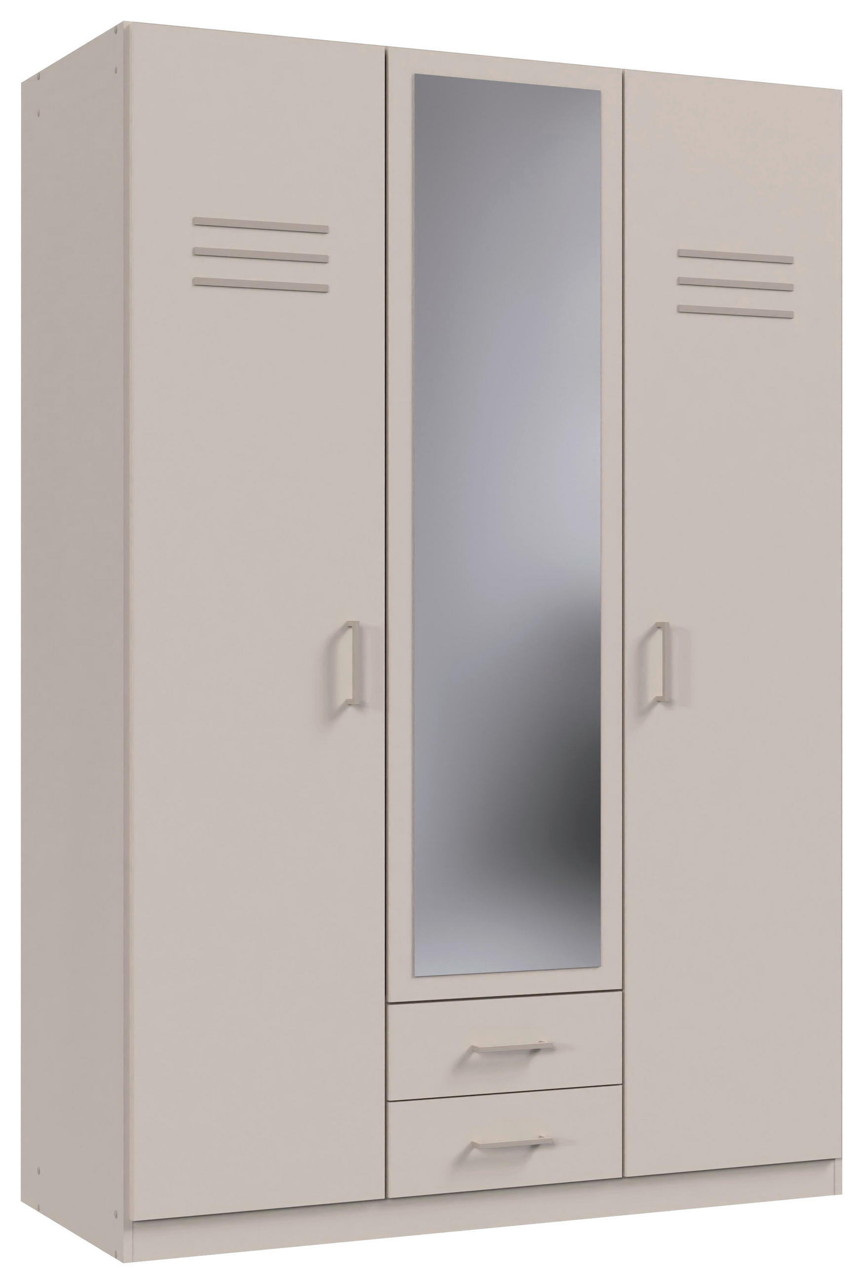 DREHTÜRENSCHRANK  in Kaschmir  - Kaschmir, MODERN, Glas/Holzwerkstoff (135/199/58cm) - MID.YOU