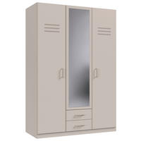 DREHTÜRENSCHRANK  in Kaschmir  - Kaschmir, MODERN, Glas/Holzwerkstoff (135/199/58cm) - MID.YOU