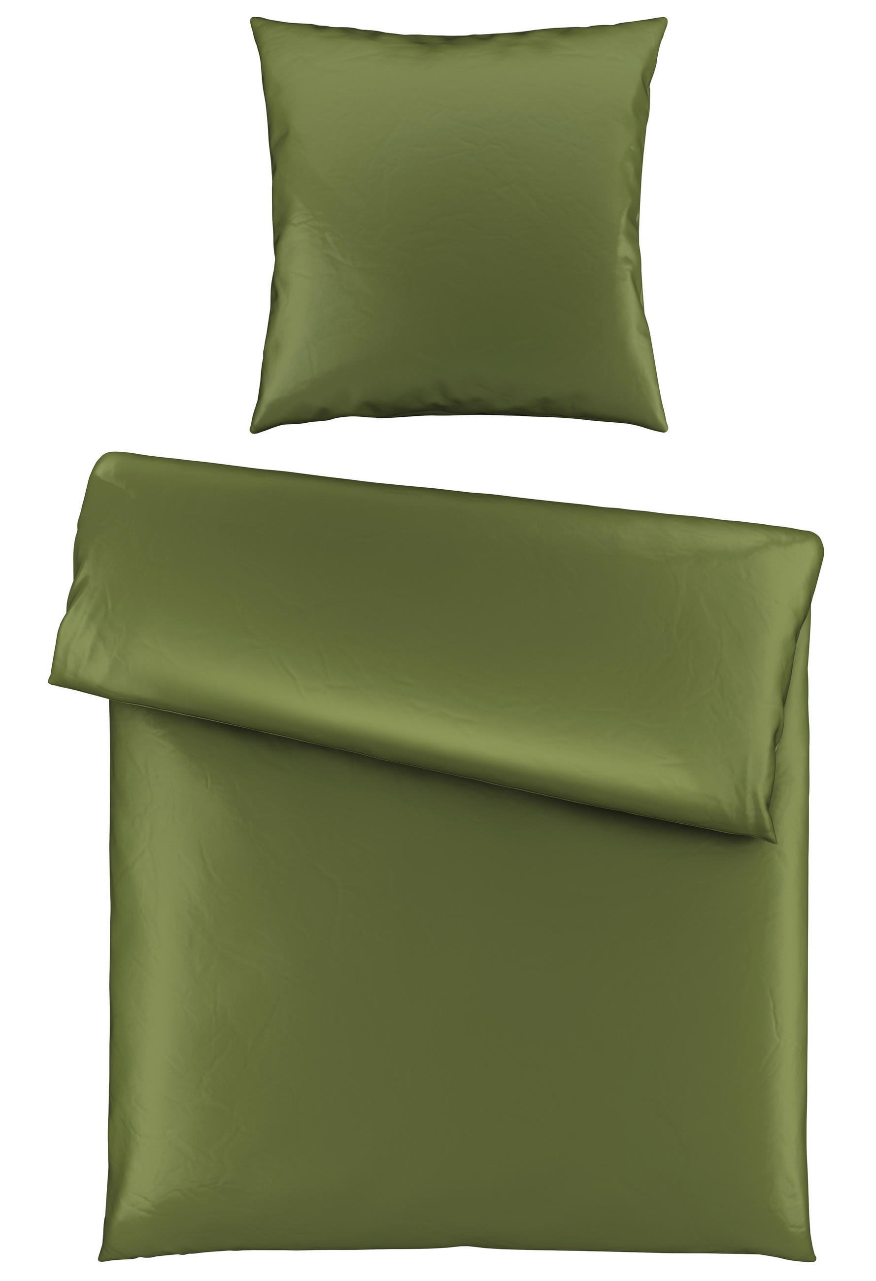 BETTWÄSCHE 135/200 cm Satin  - Dunkelgrün, MODERN, Textil (135/200cm) - Novel