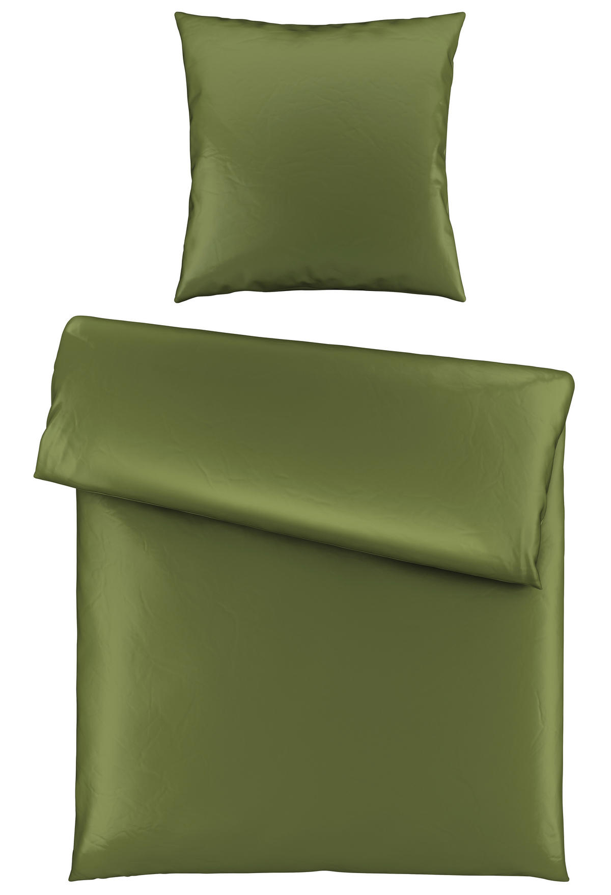 POVLEČENÍ, satén, tmavě zelená, 135/200 cm - tmavě zelená, Moderní, textil (135/200cm) - Novel