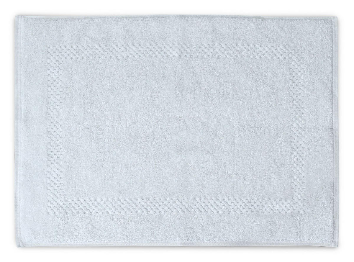 KUPAONSKI TEPIH bijela  CHECK  - bijela, Basics, tekstil (50/70cm) - Boxxx