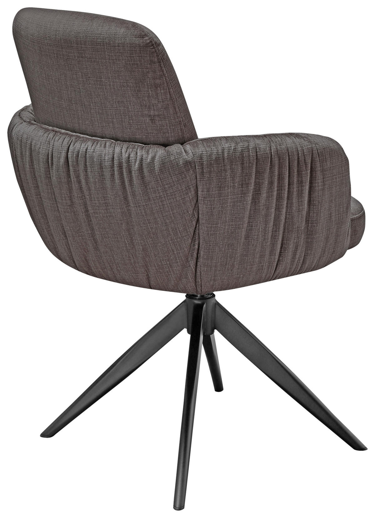 ŽIDLE S PODRUČKAMI, železo, samet, černá, šedavě hnědá - černá/šedavě hnědá, Design, kov/textil (59/85/62cm) - Moderano