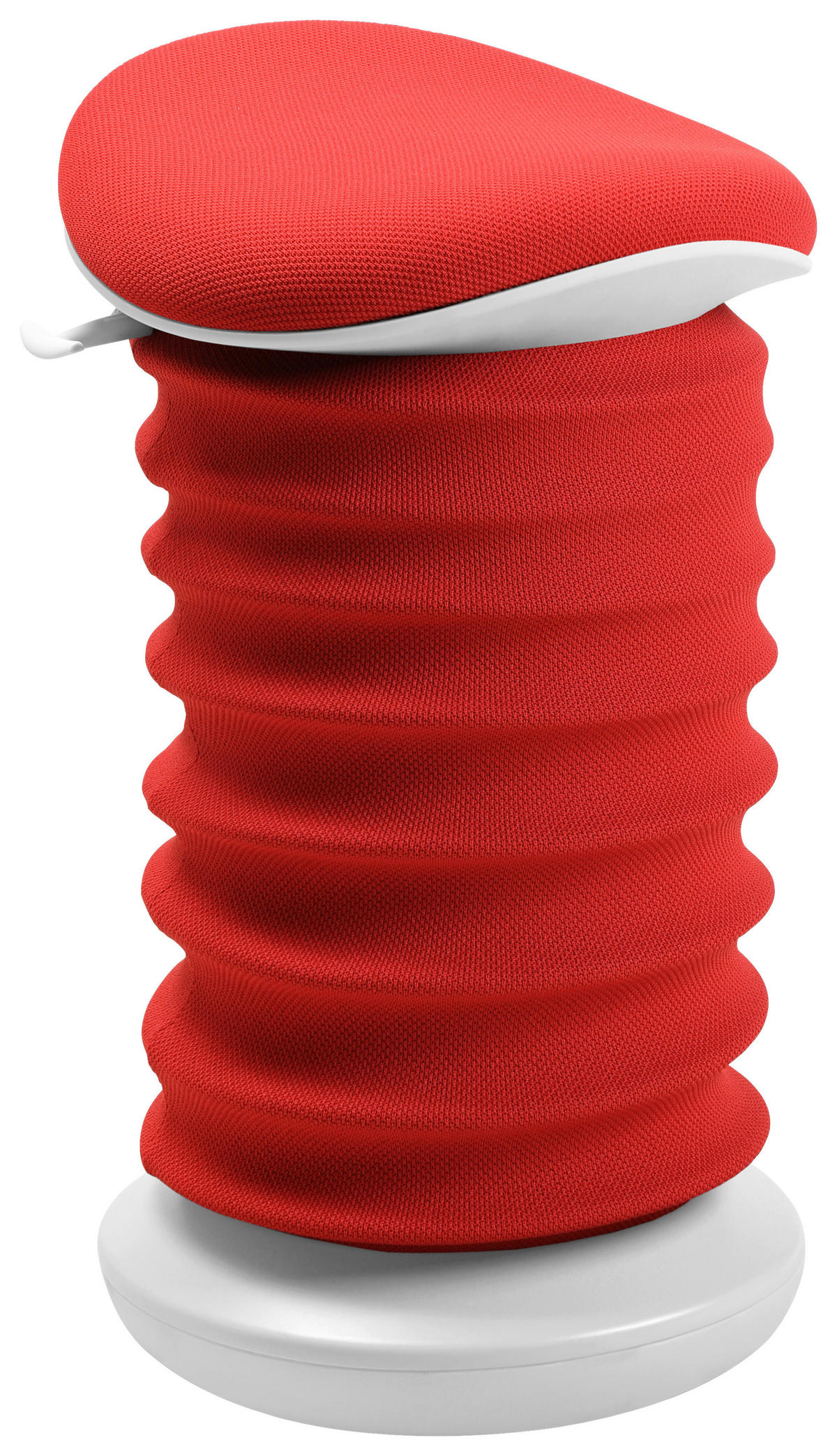 BÜROHOCKER 37,5/53-64/36 cm  - Weiß/Dunkelrot, Design, Kunststoff/Textil (37,5/53-64/36cm) - Topstar