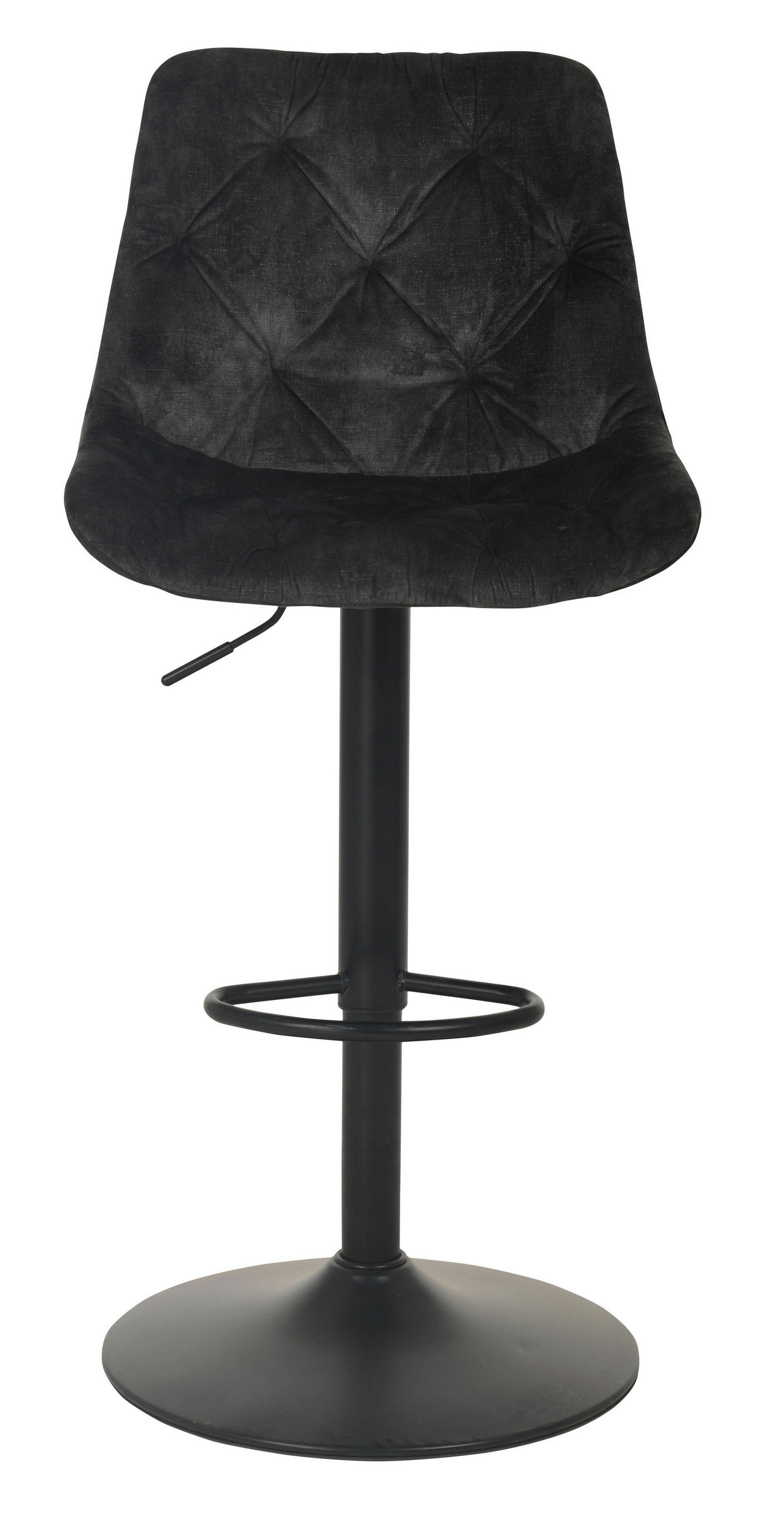 BARSKI STOL, siva  - siva/črna, Design, kovina/tekstil (47/93.5-114.5/52cm) - Carryhome