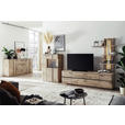 WOHNWAND  in Anthrazit, Eichefarben  300/181/50 cm  - Eichefarben/Anthrazit, KONVENTIONELL, Glas/Holzwerkstoff (300/181/50cm) - Cantus
