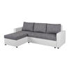 ECKSOFA Grau, Weiß  - Weiß/Grau, Design, Kunststoff/Textil (147/228cm) - P & B