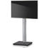 TV-RACK Metall Schwarz, Silberfarben - Silberfarben/Schwarz, KONVENTIONELL, Metall (174/68/54cm)