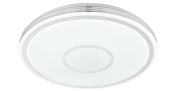 LED-DECKENLEUCHTE 43/6,5 cm - Chromfarben/Weiß, LIFESTYLE, Kunststoff/Metall (43/6,5cm) - Novel