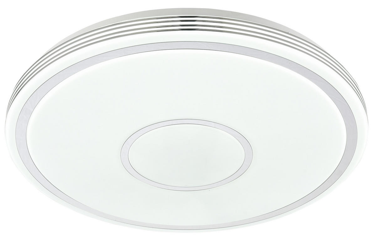 LED-DECKENLEUCHTE 43/6,5 cm   - Chromfarben/Weiß, LIFESTYLE, Kunststoff/Metall (43/6,5cm) - Novel