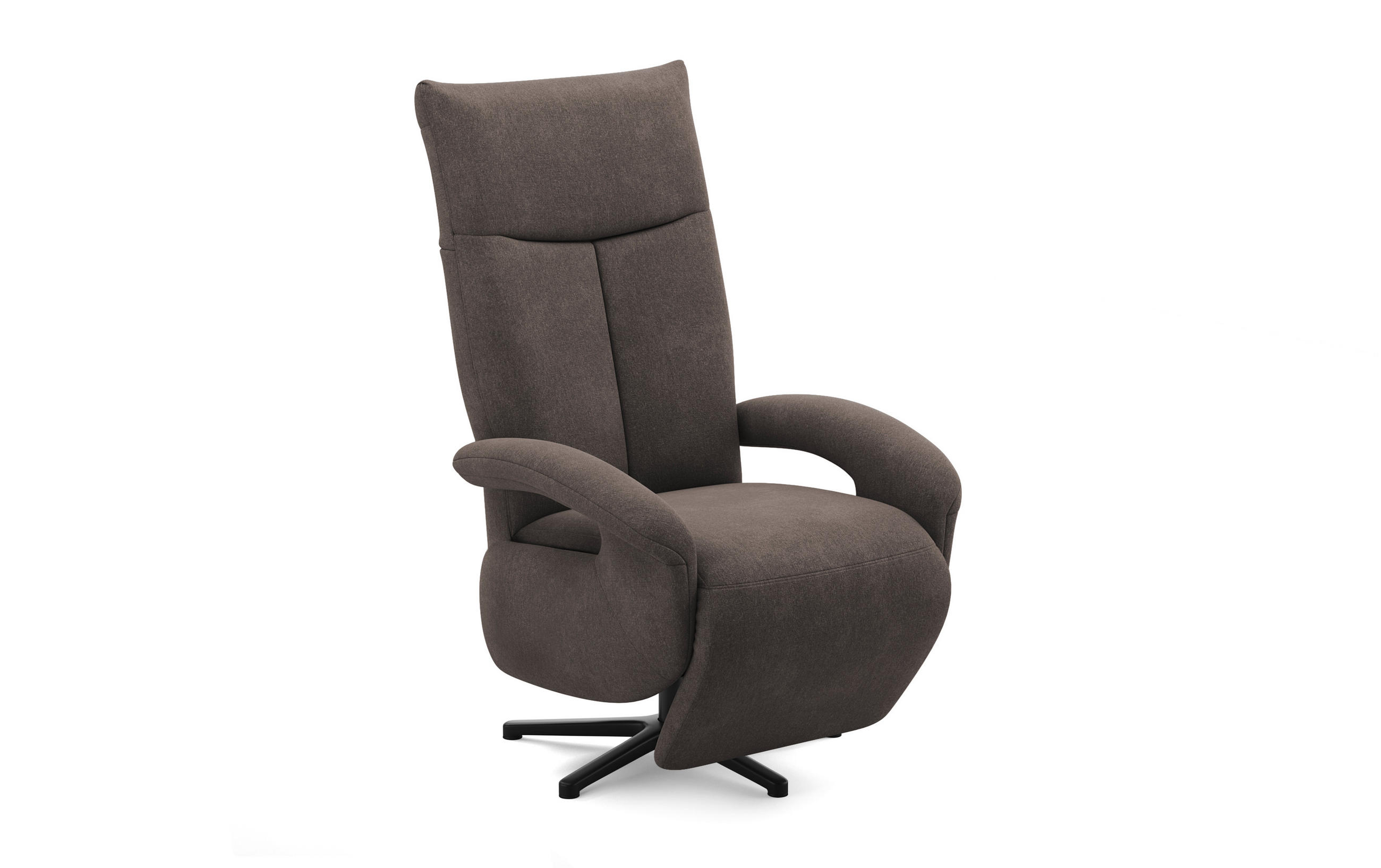 SESSEL in Flachgewebe Graphitfarben  - Schwarz/Graphitfarben, Konventionell, Textil/Metall (74/112/82cm) - Sit & More