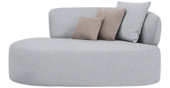 RÉCAMIERE  in Flachgewebe Hellgrau, Hellbraun  - Hellbraun/Hellgrau, MODERN, Kunststoff/Textil (166/86/105cm) - Hom`in