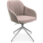 ARMLEHNSTUHL  in Aluminium Velours  - Ecru/Alufarben, Design, Textil/Metall (58/81,5-84,5/60cm) - Johann Jakob