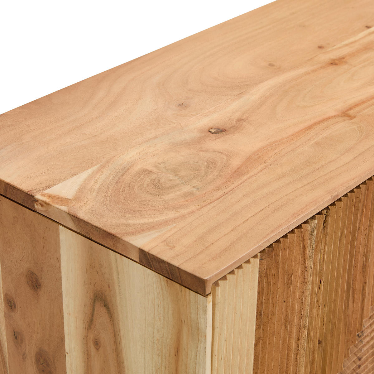 SIDEBOARD  147/71/39 cm  - Schwarz/Akaziefarben, Design, Holz/Metall (147/71/39cm) - Livetastic