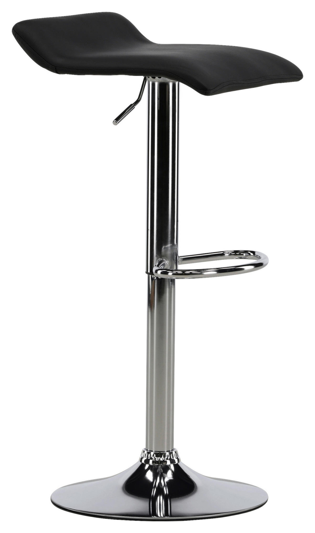 BARHOCKER-SET in Schwarz, Silberfarben  - Silberfarben/Schwarz, Design, Textil/Metall (38/84/38cm) - Livetastic
