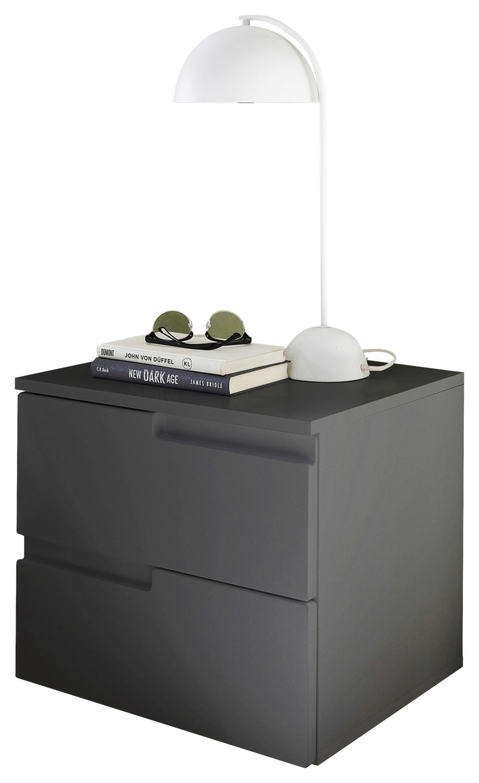 NACHTSCHRANK 46,2/41,7/40 cm  - Graphitfarben/Schwarz, MODERN, Holzwerkstoff/Kunststoff (46,2/41,7/40cm)