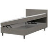 BOXBETT 90/200 cm  in Graphitfarben  - Graphitfarben/Schwarz, Konventionell, Textil (90/200cm) - P & B